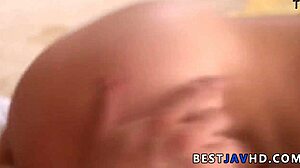 after stroking and gargling his beef whistle super wild, she gets creampied jav