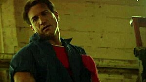 brunette outdoor fucking in heels with monster cock cumshot