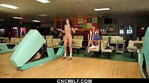 oh yeah, that hot teen and milf are loving the bowling freeuse session