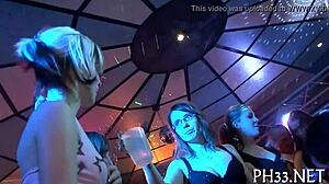 Group sex cuties bend over for a wild fucking contest with cum in mouth