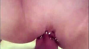 Kiwi milf plays with glass beads in public before a submissive amateur encounter.