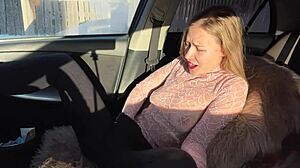 Public masturbation moment with my future wife outdoors