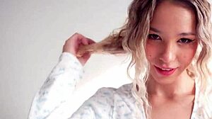 POV with a humble and sexy blonde