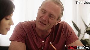 small tits brunette stepdaughter fucked hard by stepdad