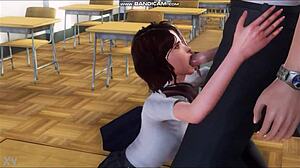 Ph Brunette Sucks Her Teacher In Classroom