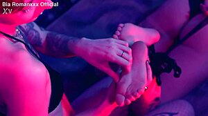 Kinky foot fetish with tickling and domination