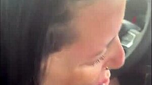 Slut shifts gears with mouth, swallows big cock cum