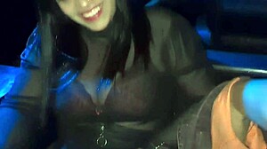 Young girl dances in swing club