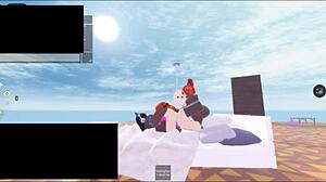 In Roblox, Two Black Futanari Sluts Spit On Ass And Creampie With Big Monster Cocks