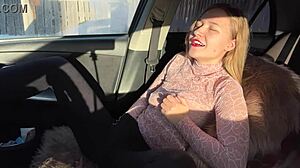 Public masturbation moment with my future wife outdoors