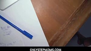 Onlystepmoms - big tits brunette tattooed stepmom notices that her stepson johnny is having trouble focusing on studying for his exam when she catches him masturbating