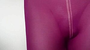 Cum on my burgundy leggings.