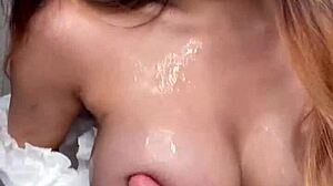 Raelilblack Tit Fucks Dildo