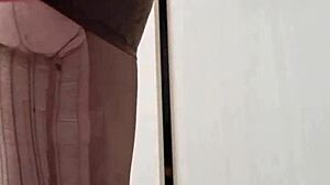 Tall teen mistress Elza Kom dominates with balloons and feet