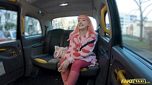 fake taxi - pink haired wonder fucker gets her pussy creampied in reality doggystyle british cum missionary big cock babe european creampie cumshot