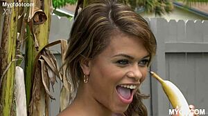 pussy goes bananas in interracial doggystyle and missionary