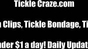 Bound in Bondage, She Feels Humiliation as They Tickle Her to Pee