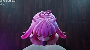 using bunny girl's ears as handlebars in anime