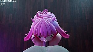 using bunny girl's ears as handlebars in anime