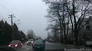 teen hottie teases in car with toys