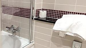 Stepmother and son share a hotel bed casually