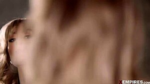 Blonde Amber Moore Kisses Petite Shy Teen In Hardcore Deepthroat Sex