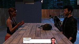 Redhead Babe Rides And Licks In Poolside Midnight Ride