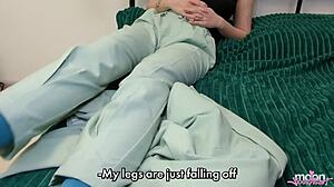 stepmother's massage turns into cumshot with dirty talk