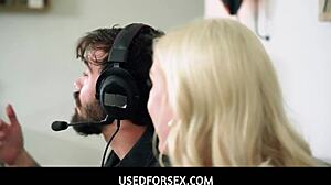 Perfect big tits blonde teen is free use for boyfriend