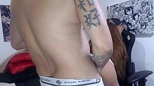 My blonde innocent stepdaughter reaches orgasm from assfucking with toys in the room.