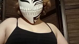 Horny Petite In Pantyhose And Lingerie Teases Big Tits Solo