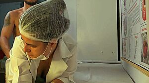 The patient has an erection when he feels the nurse's hands