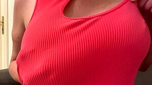 German Milf Experiences Ecstasy As Lover Plays With Her Pierced Nipples And Big Boobs