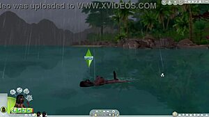 I play Sims 4 with futa ladyboys in a tropical group scene