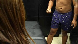 Mature beauty swallowed the cum of a stranger in part 1