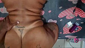 The chubby girl from the neighborhood was banged in the street