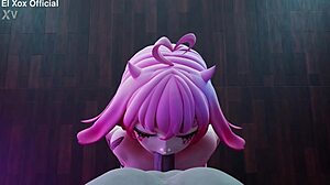 using bunny girl's ears as handlebars in anime