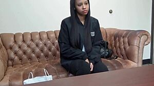 liyah rose, skinny ebony chick, sucks cock in hardcore porn