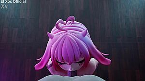 using bunny girl's ears as handlebars in anime