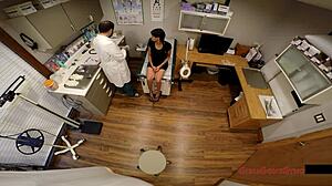 Mandatory new student physical for mixed cutie with small tits examined by doctor in Tampa