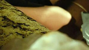 Julie Jiggles gives intense blowjob and swallows cum on hidden cam