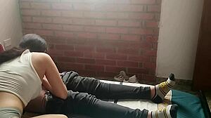 Horny Young Girl Jerks Me Off And Milks Me With Her Mouth Close Up