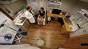 Mandatory new student physical for mixed cutie with small tits examined by doctor in Tampa