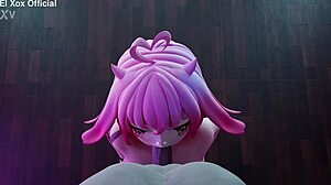 using bunny girl's ears as handlebars in anime