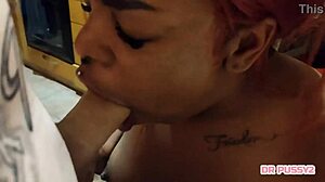 Deepthroat blowjob in slow motion action