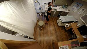 Mandatory new student physical for mixed cutie with small tits examined by doctor in Tampa