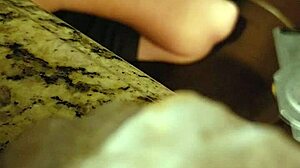 Julie Jiggles gives intense blowjob and swallows cum on hidden cam