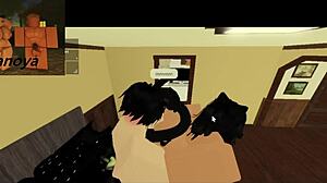 Kids going door to door for candy on Halloween night, saying trick or treat