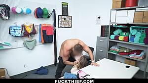 Hey, that blonde teen got caught stealing and punished 😏