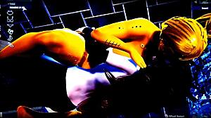 Buen día with cute animated hentai puppets in wild 3D cartoon action